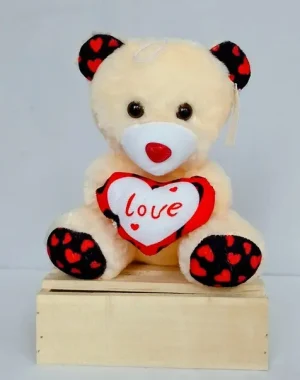 OSITO CORAZONES ROJO CON NEGRO